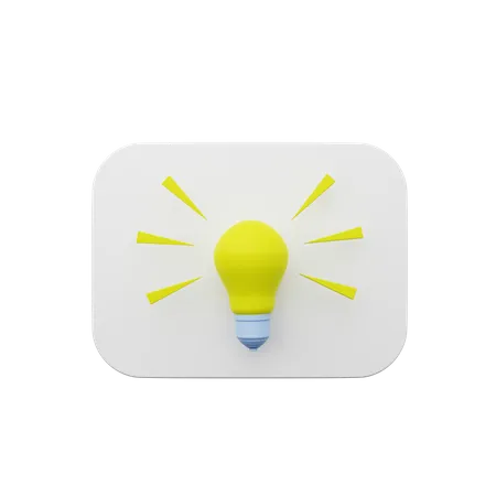 3 D Illustration Of Element User Interface Ui Simple Icon Light Bulb 3D Illustration