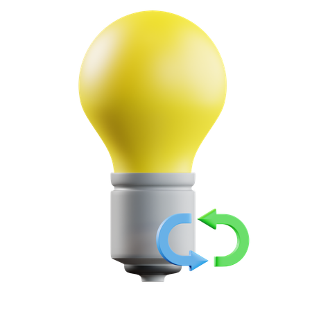 Light Bulb Circulation  3D Icon