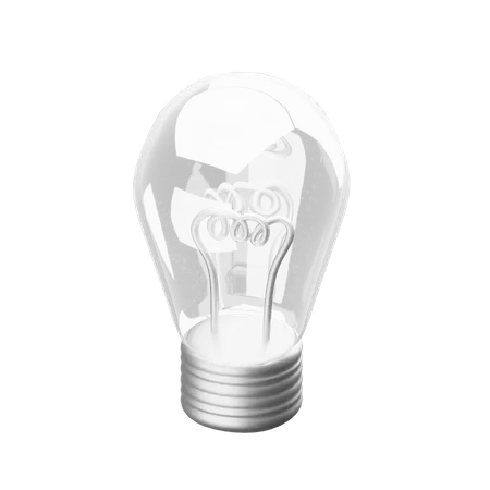 A Clean Light Bulb For Your Enlightening Project 3D Illustration