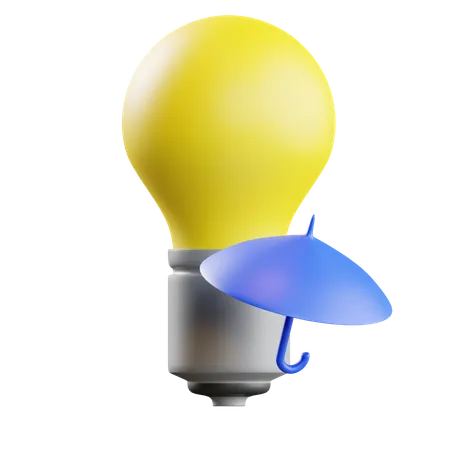 Light Bulb Insurance  3D Icon