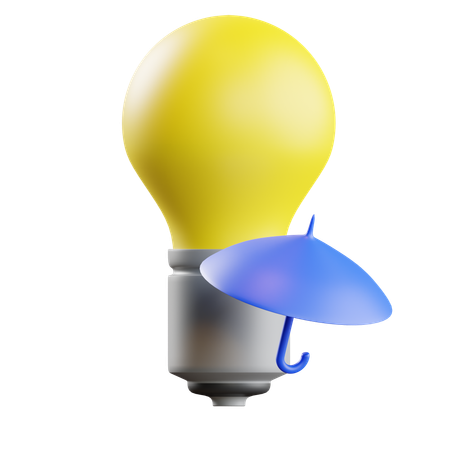 Light Bulb Insurance  3D Icon