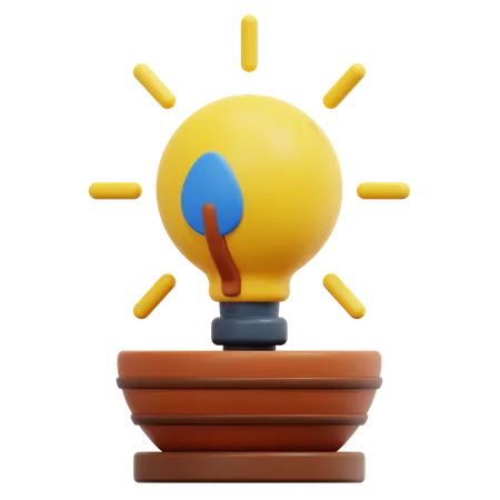 Light Bulb Plant 3D Icon
