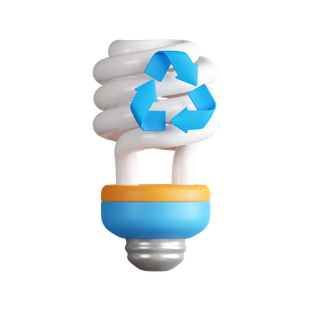 Light Bulb Recycling  3D Icon