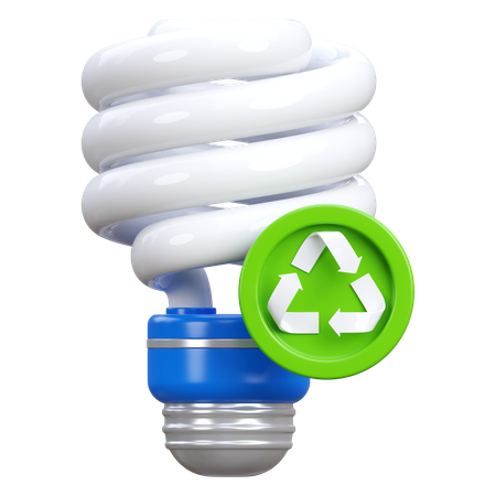 Light Bulb Recycling  3D Icon