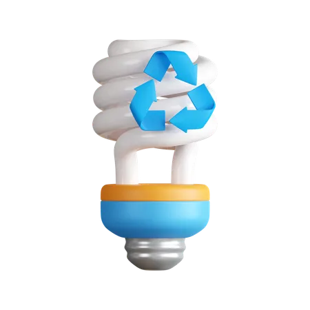 Light Bulb Recycling  3D Icon