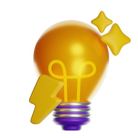 Light Bulb With Gift And Puzzle Pieces  3D Icon