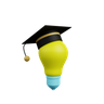 3d academic idea emoji