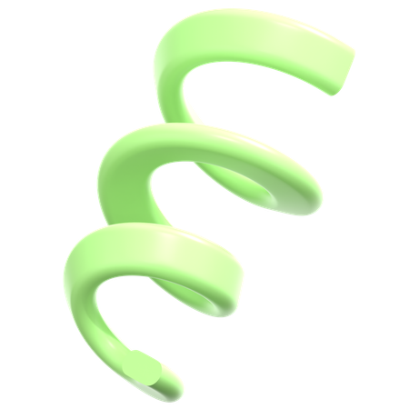 Light Green Spiral Geometry  3D Icon