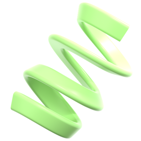 Light Green Spiral Geometry  3D Icon