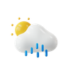 3d light rain logo