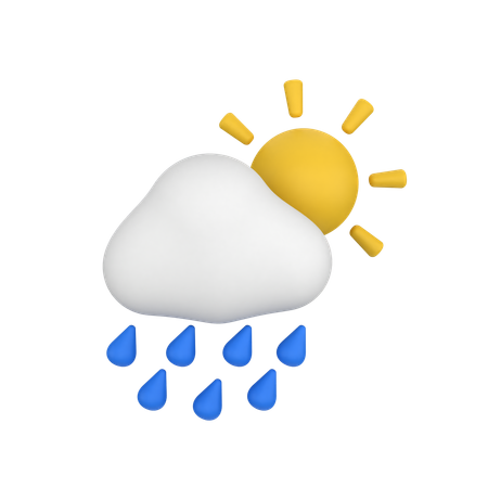 Light Rain  3D Icon