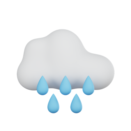 Light Rain  3D Icon