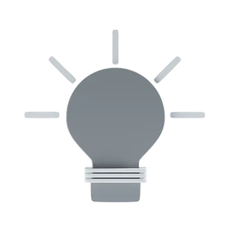 Lightbulb 3 D Icon And Illustration 3D Icon