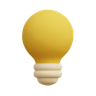 3d lightbulb symbol