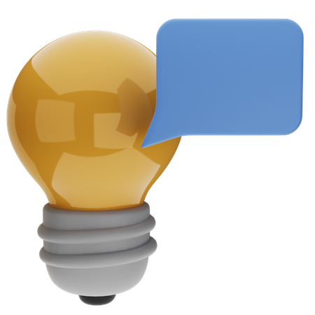 Lightbulb Illuminating Social Media Strategies  3D Icon