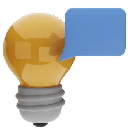 Lightbulb Illuminating Social Media Strategies  3D Icon