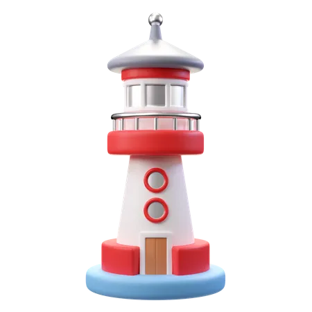 3 D Illustration Lighthouse 3D Icon