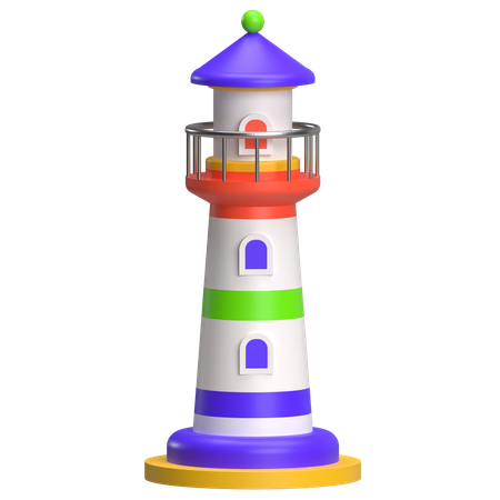 Lighthouse For Navigation  3D Icon