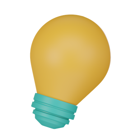 Lighting bulb or Idea  3D Icon