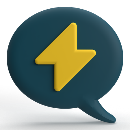 Lighting Chat  3D Icon