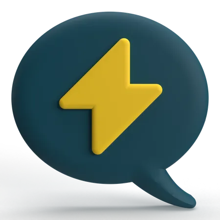 Lighting Chat  3D Icon
