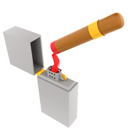 Lighting cigarette  3D Icon