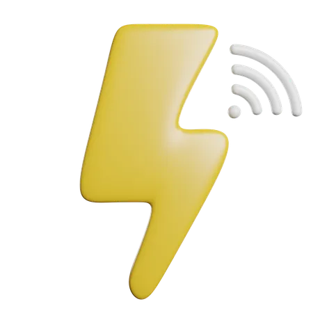 Lightning Thunder Energy 3D Icon