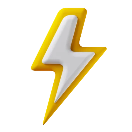 Lightning Thunder 3 D Icon 3D Icon