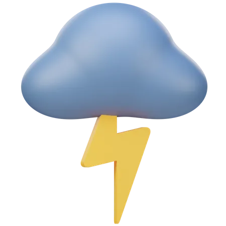 Lightning 3 D Illustration 3D Icon