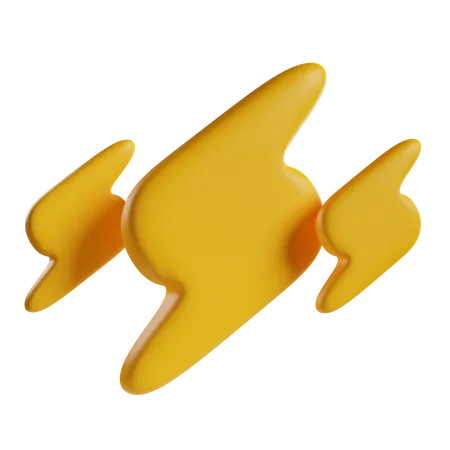 Lightning Bolt  3D Icon