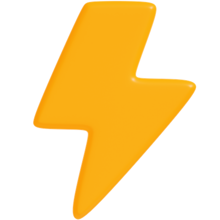 Lightning bolt 3D Icon