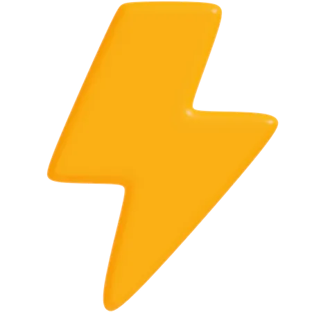 Lightning bolt 3D Icon