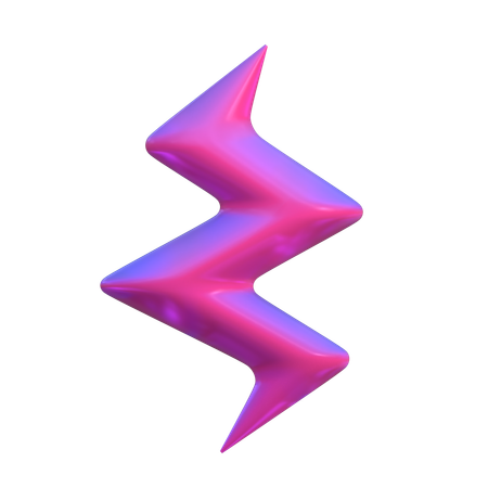 Lightning Bolt Abstract Shape  3D Icon