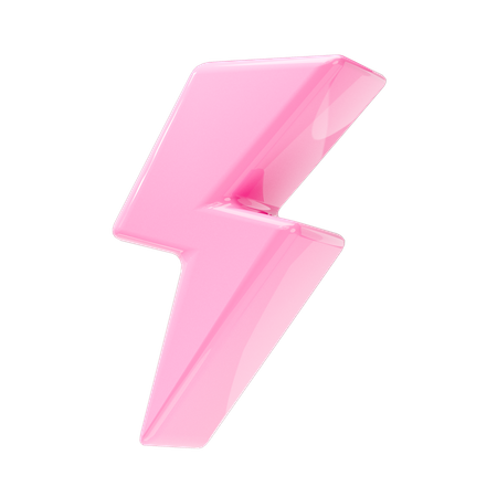 Lightning Bolt Shape  3D Icon