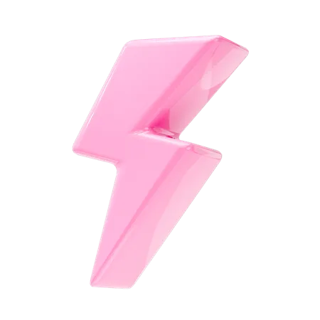 Lightning Bolt Shape  3D Icon