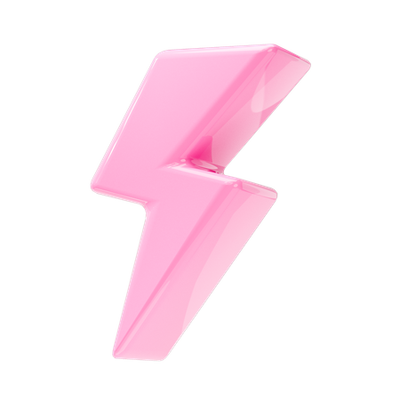 Lightning Bolt Shape  3D Icon