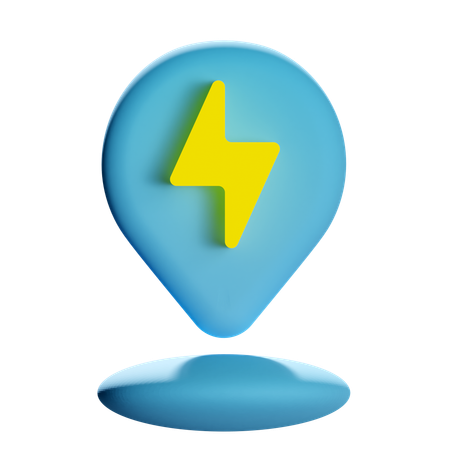 雷位置ピン  3D Icon