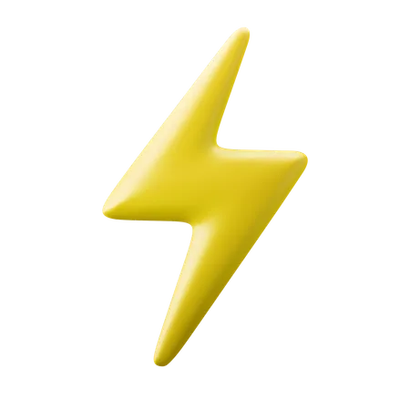 Lightning Quick Charge Cute Minimal 3 D Icon Illustration 3D Icon