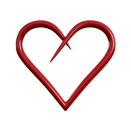 Coeur de ligne  3D Icon