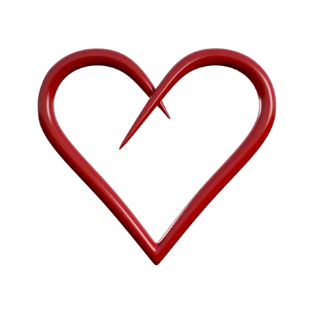 Coeur de ligne  3D Icon