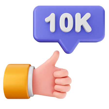 10Kいいね  3D Icon