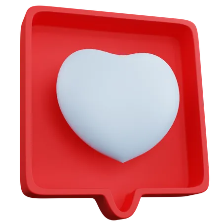 3 D Rendering Chat Heart Isolated 3D Icon