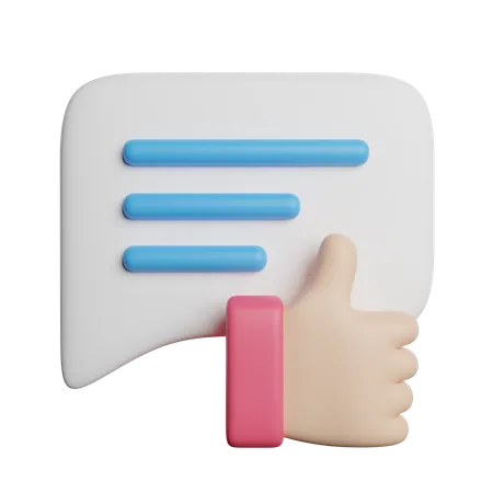 Like Chat Communication 3D Icon