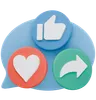 Like And Share Buttons Social Interaction