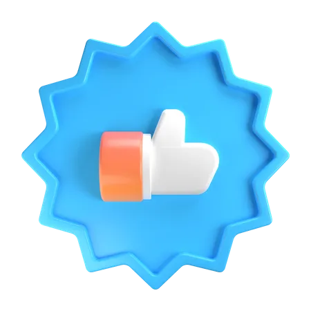 Like Badge  3D Illustration