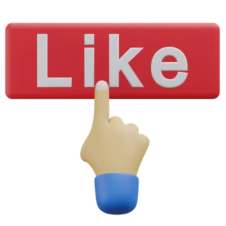 Like Button 3 D Social Media Action Button 3D Icon