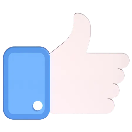 Like Button Illustration In 3 D Design 3D Icon
