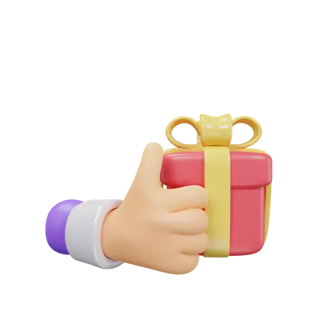 Like Gift 3 D Icon Minimal Style Gift Shop Set 3D Icon