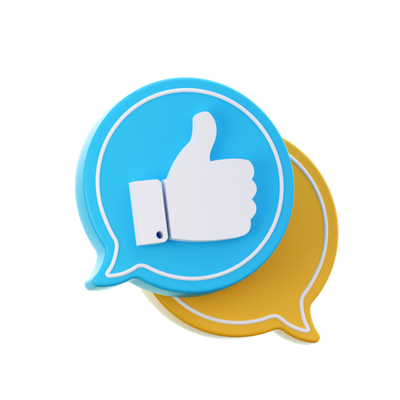 Like Message  3D Icon