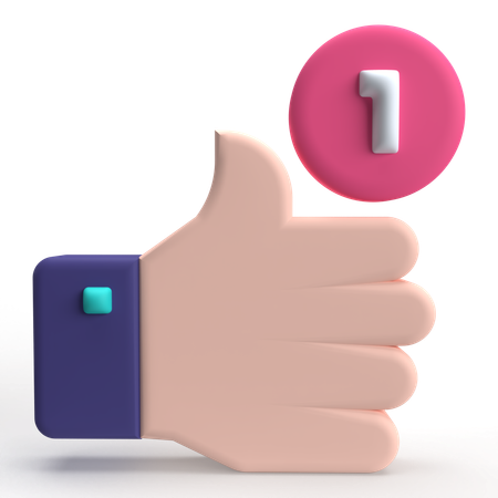 Like Notification  3D Icon